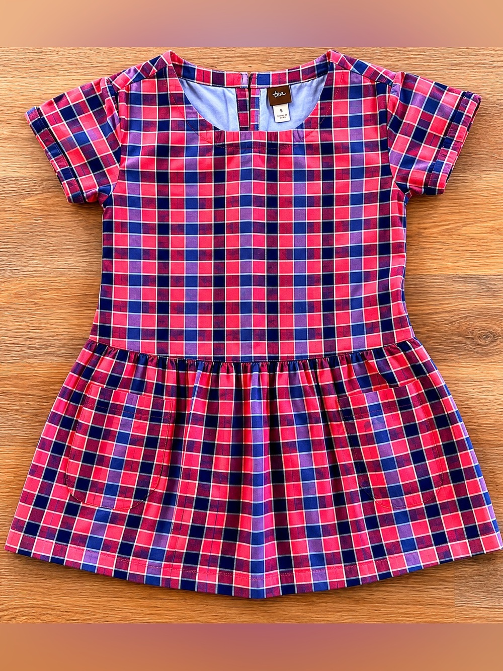 Tea Collection Red and Blue Plaid Kids Dress